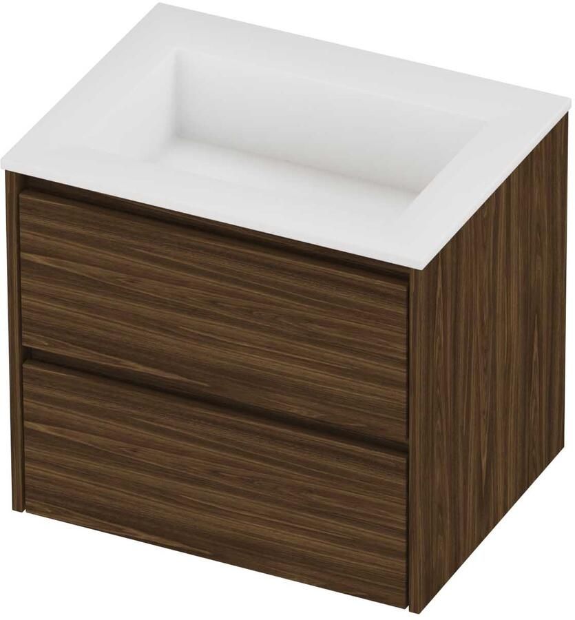 Proline Aristo Badmeubelset Polystone Elegant 60x46x54 cm Mat White Cabana Oak