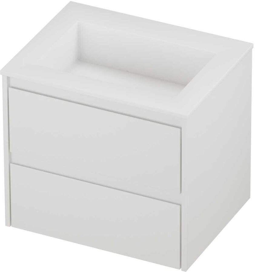 Proline Aristo Badmeubelset Polystone Elegant 60x46x54 cm Mat White Mat Wit