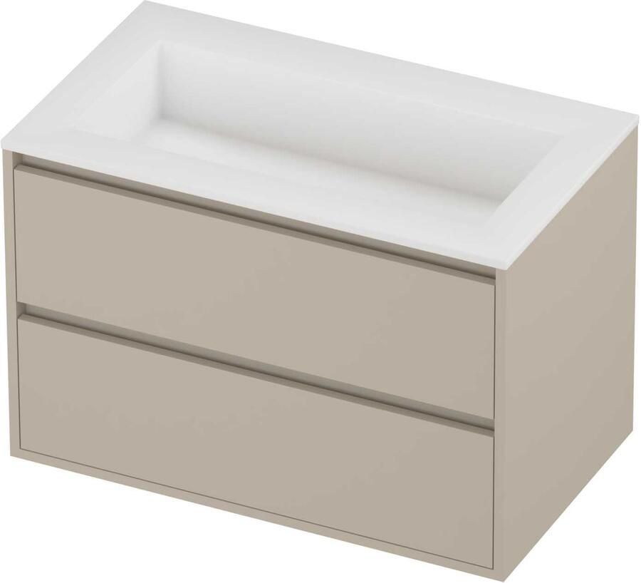 Proline Aristo Badmeubelset Polystone Elegant 80x46x54 cm Mat White Soft Linen