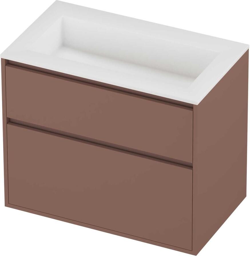 Proline Aristo Badmeubelset Polystone Elegant 80x46x67 cm Mat White Beauty Blush