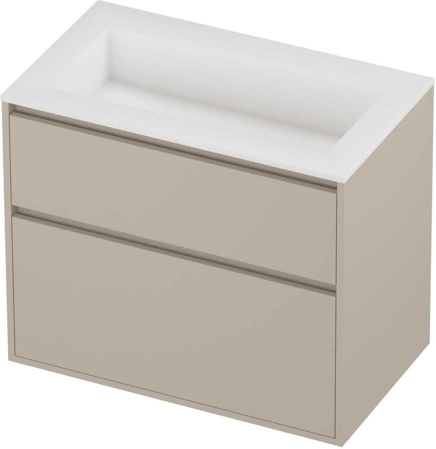 Proline Aristo Badmeubelset Polystone Elegant 80x46x67 cm Mat White Soft Linen