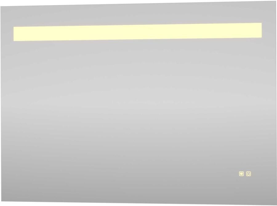 Proline Avento Spiegel Rechthoek Op Alu Frame Geïnt LED Dimbaar 100x3x70 cm Spiegel