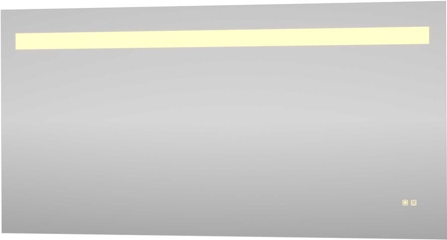 Proline Avento Spiegel Rechthoek Op Alu Frame Geïnt LED Dimbaar 140x3x70 cm Spiegel