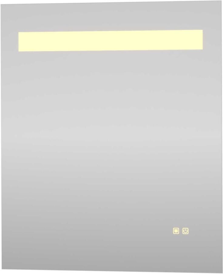Proline Avento Spiegel Rechthoek Op Alu Frame Geïnt LED Dimbaar 60x3x70 cm Spiegel