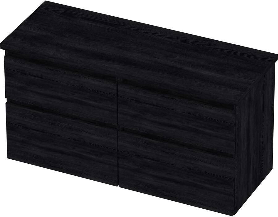 Proline Deck Badmeubelset Asymmetrisch 4 Laden 120x46x55 cm Black Oak