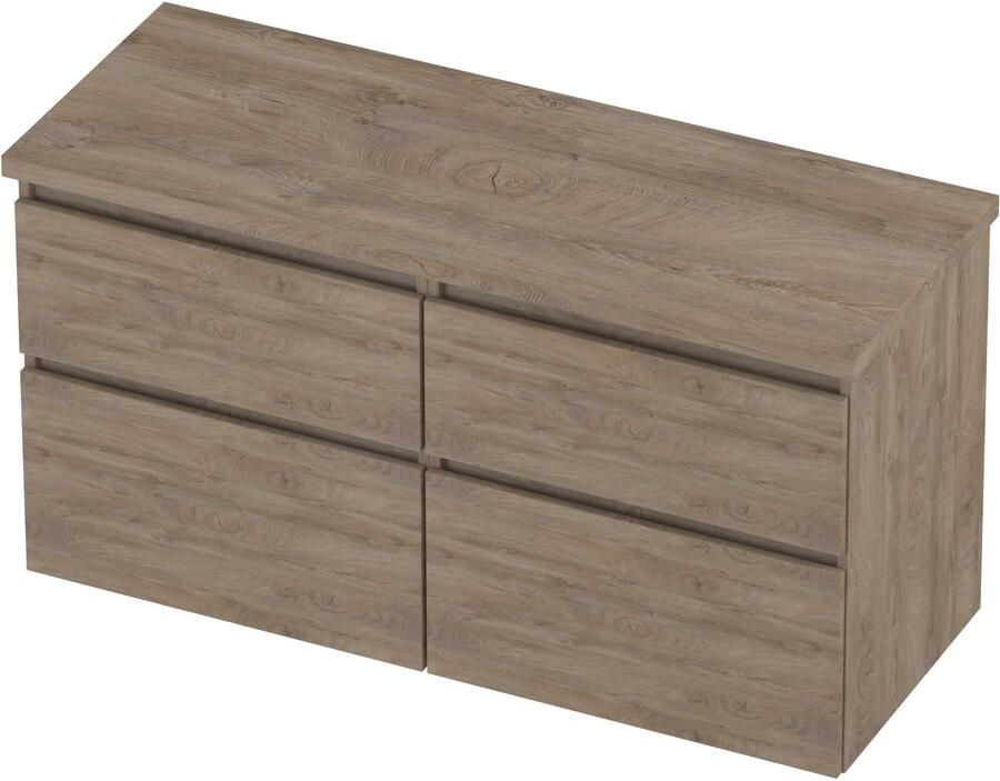 Proline Deck Badmeubelset Asymmetrisch 4 Laden 120x46x55 cm Raw Oak