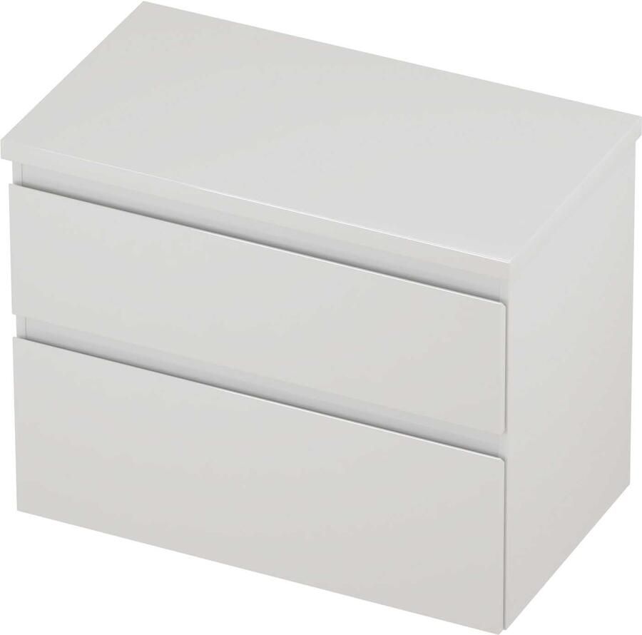 Proline Deck Badmeubelset Asymmetrisch 80x46x55 cm Hoogglans Wit