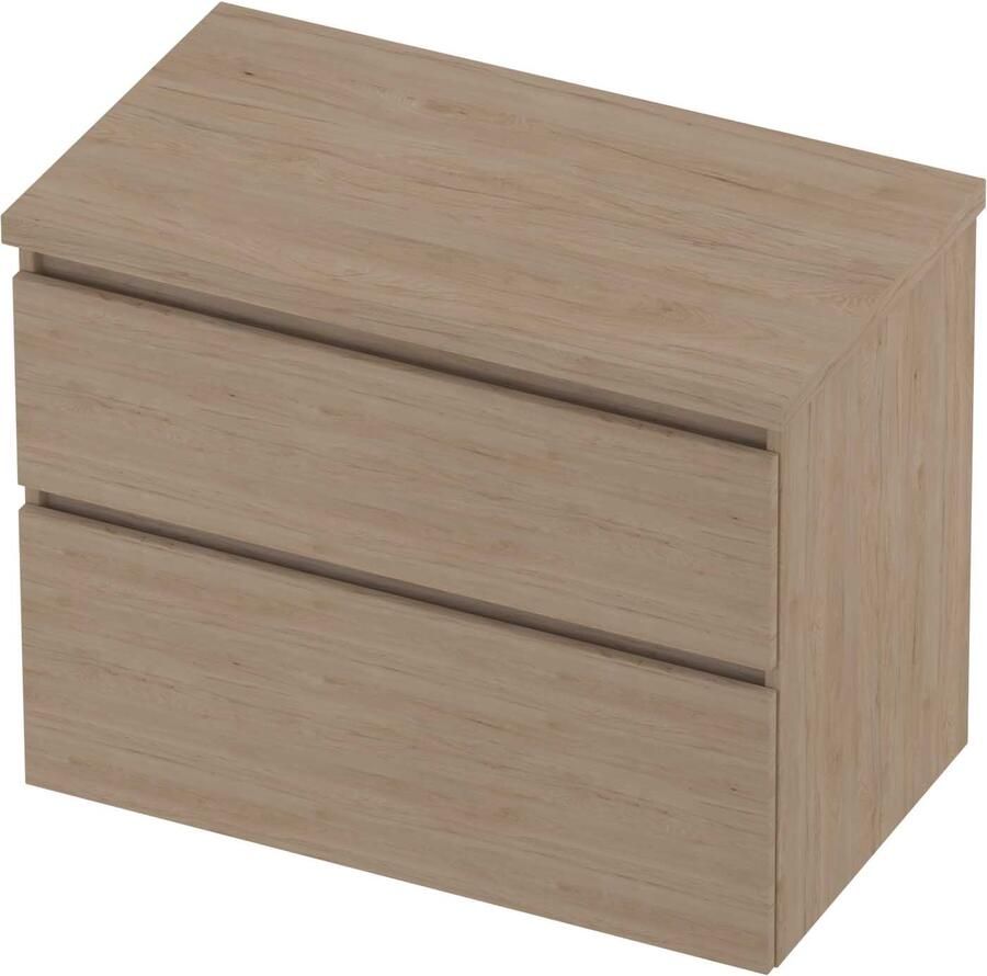 Proline Deck Badmeubelset Asymmetrisch 80x46x55 cm Ideal Oak
