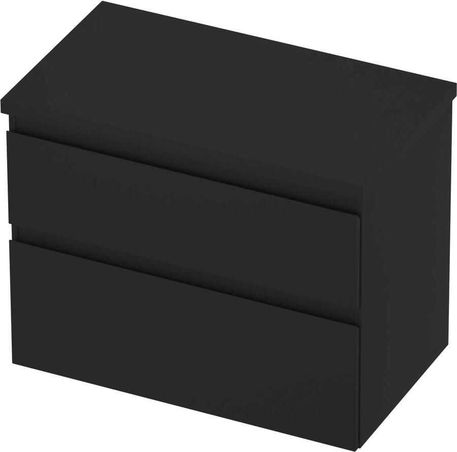 Proline Deck Badmeubelset Asymmetrisch 80x46x55 cm Mat Zwart