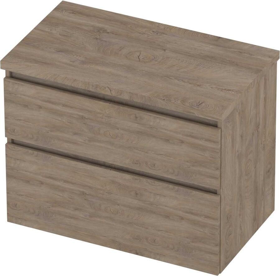 Proline Deck Badmeubelset Asymmetrisch 80x46x55 cm Raw Oak