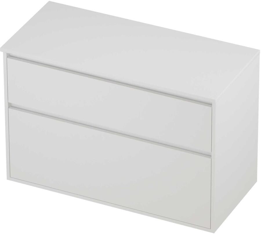 Proline Deck Badmeubelset Greeploos Asymmetrisch Kader 100x46x67 cm Mat White
