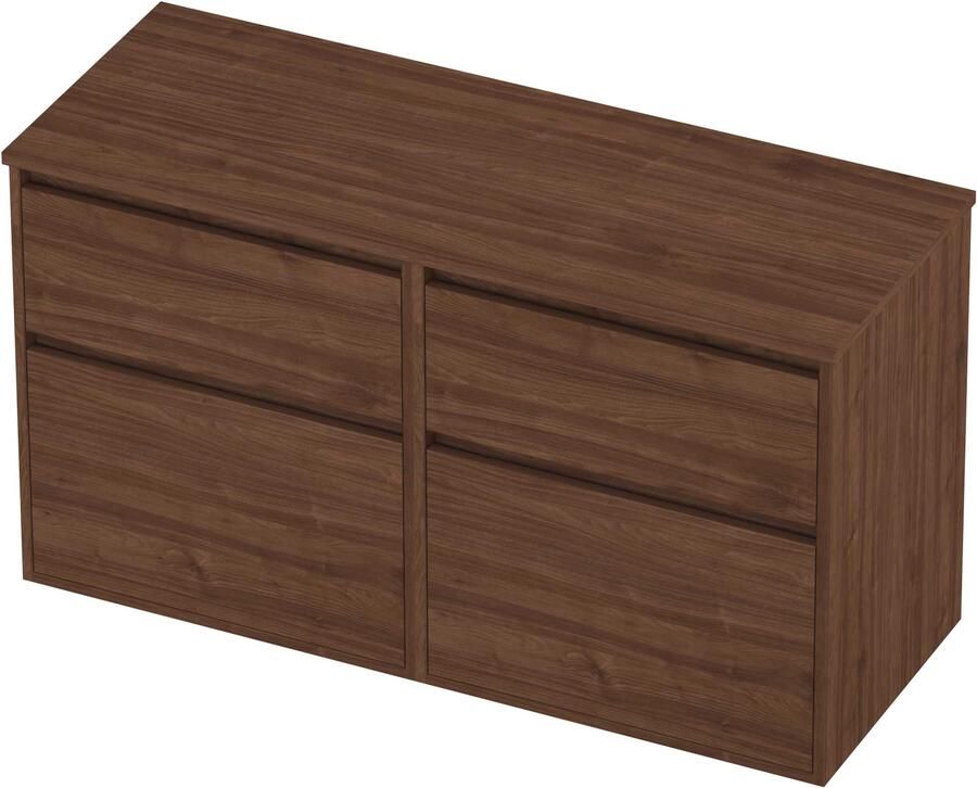 Proline Deck Badmeubelset Greeploos Asymmetrisch Kader 120x46x67 cm Indian Walnut