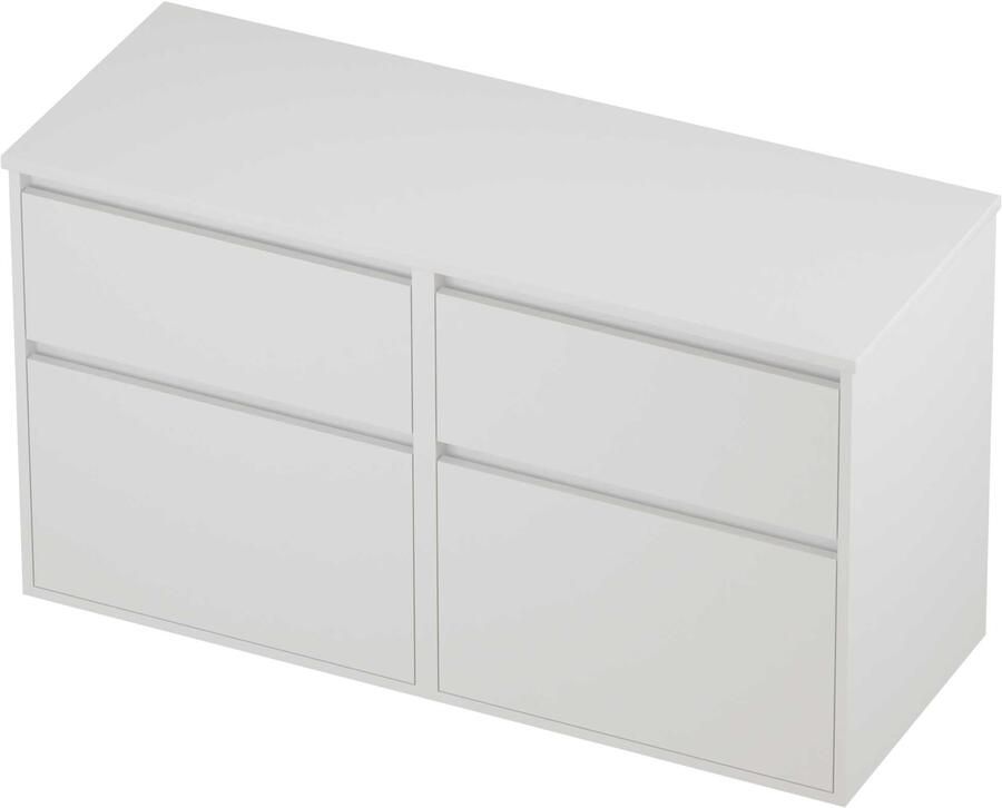 Proline Deck Badmeubelset Greeploos Asymmetrisch Kader 120x46x67 cm Mat White