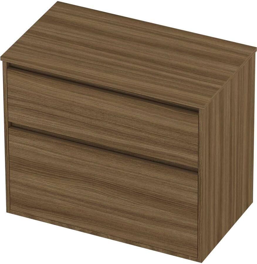 Proline Deck Badmeubelset Greeploos Asymmetrisch Kader 80x46x67 cm Caramel Walnut
