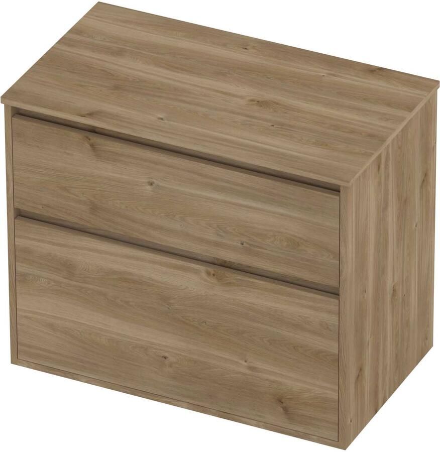Proline Deck Badmeubelset Greeploos Asymmetrisch Kader 80x46x67 cm Cider Oak