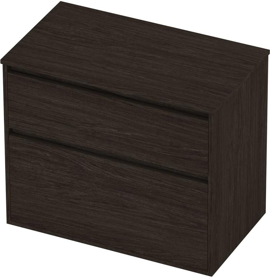 Proline Deck Badmeubelset Greeploos Asymmetrisch Kader 80x46x67 cm Mokka Oak