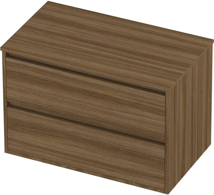 Proline Deck Badmeubelset Greeploos Symmetrisch Kader 80x46x54 cm Caramel Walnut