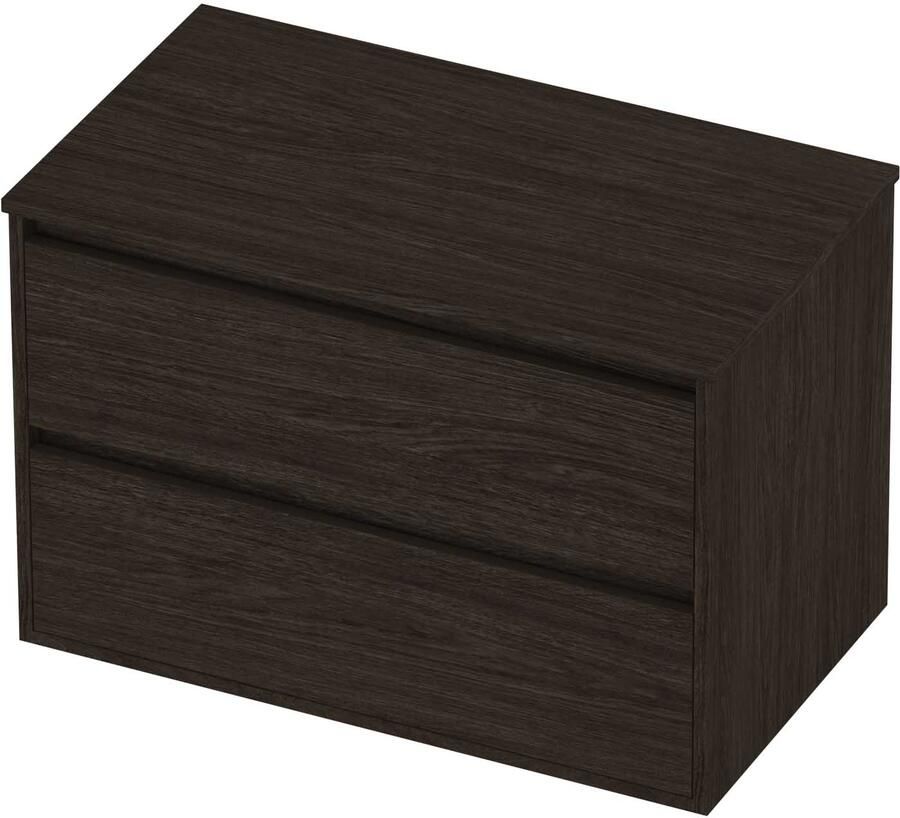 Proline Deck Badmeubelset Greeploos Symmetrisch Kader 80x46x54 cm Mokka Oak