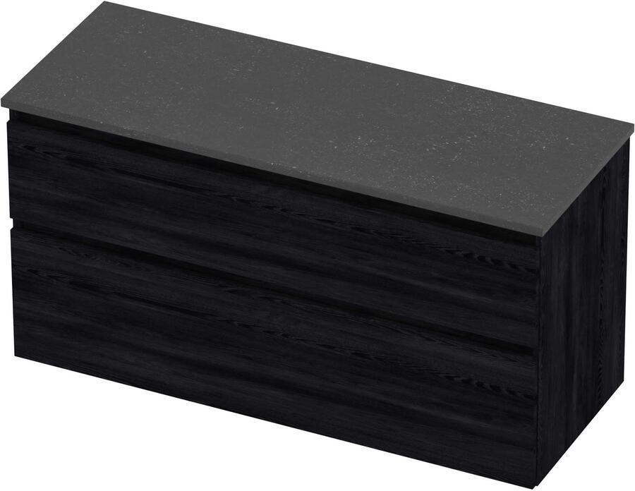 Proline Deck Badmeubelset Hardsteen Asymmetrisch 120x46x55 cm Blue Stone Black Oak
