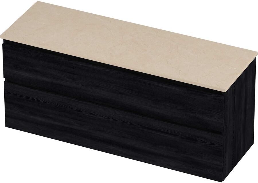 Proline Deck Badmeubelset Hardsteen Asymmetrisch 140x46x55 cm Sand Stone Black Oak