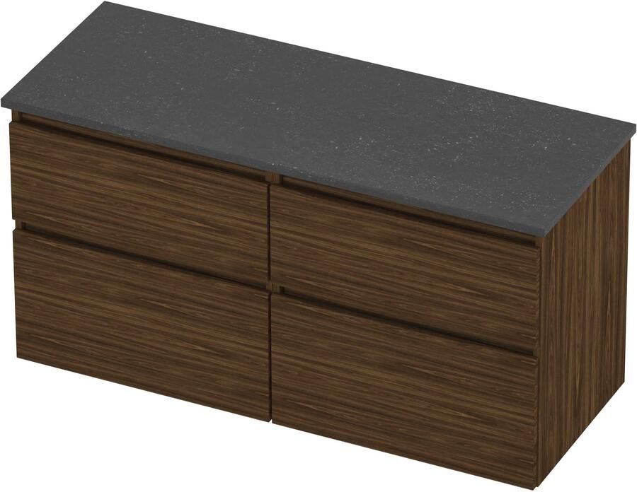Proline Deck Badmeubelset Hardsteen Asymmetrisch 4 Laden 120x46x55 cm Blue Stone Cabana Oak