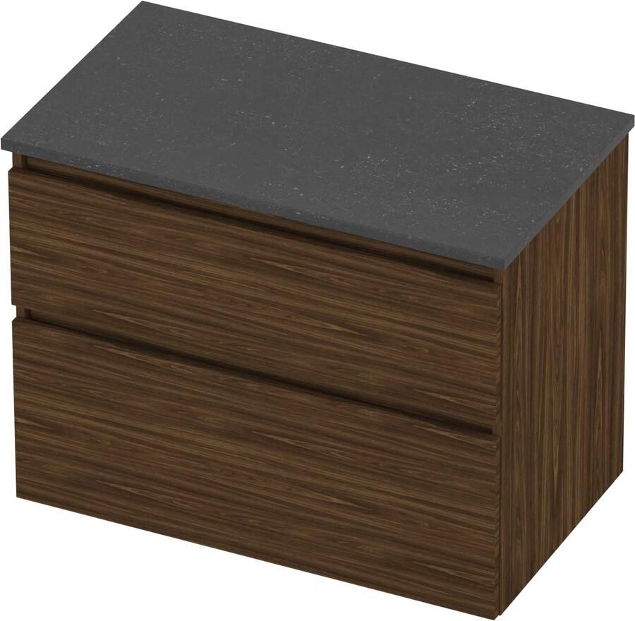 Proline Deck Badmeubelset Hardsteen Asymmetrisch 80x46x55 cm Blue Stone Cabana Oak