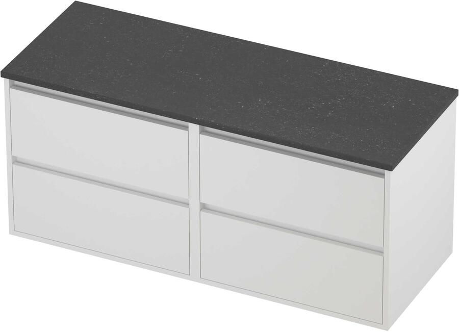 Proline Deck Badmeubelset Hardsteen Greeploos 120x46x54 cm Blue Stone Mat White