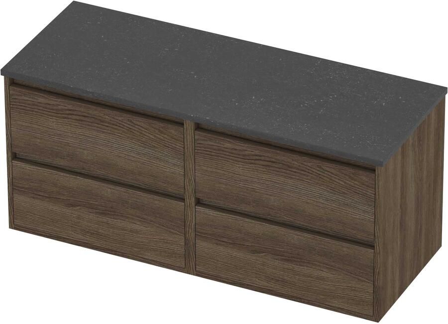 Proline Deck Badmeubelset Hardsteen Greeploos 120x46x54 cm Blue Stone Vital Oak