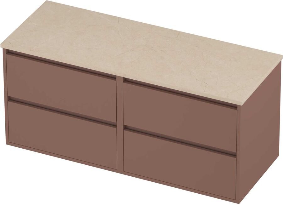 Proline Deck Badmeubelset Hardsteen Greeploos 120x46x54 cm Sand Stone Beauty Blush