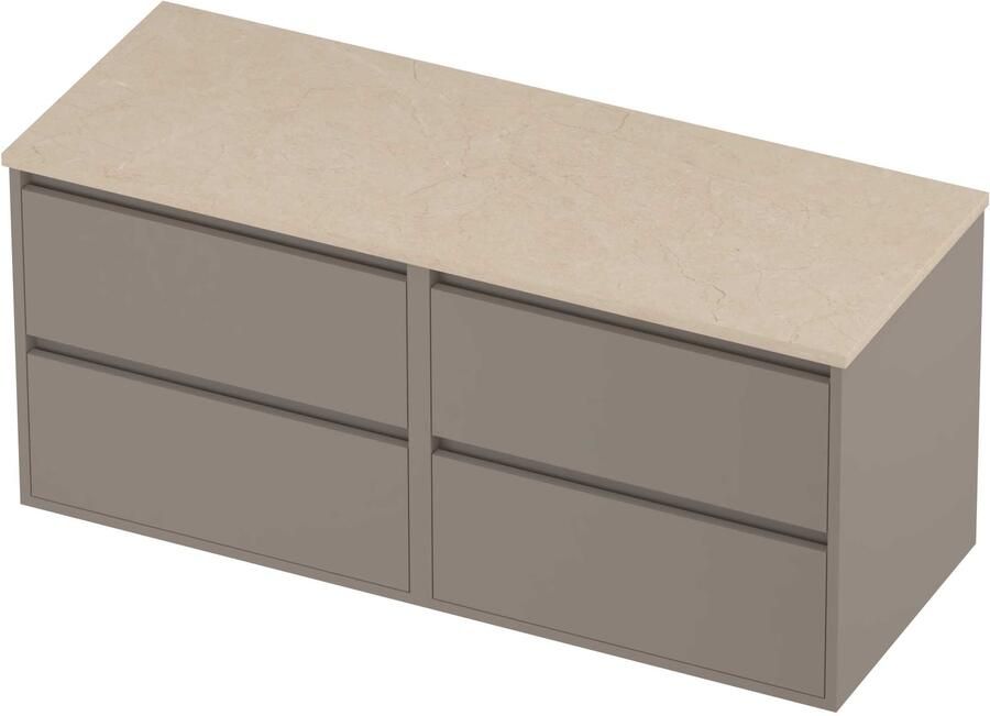 Proline Deck Badmeubelset Hardsteen Greeploos 120x46x54 cm Sand Stone Clay Beige