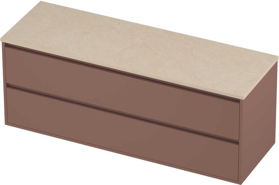 Proline Deck Badmeubelset Hardsteen Greeploos Symmetrisch 140x46x54 cm Sand Stone Beauty Blush