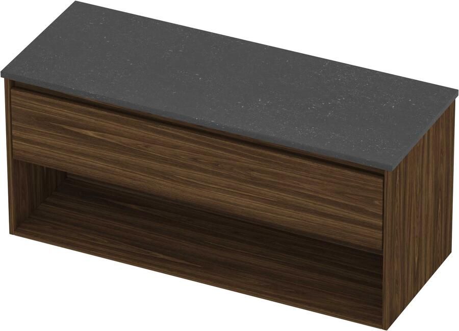 Proline Deck Badmeubelset Hardsteen Met Schap 120x46x55 cm Blue Stone Cabana Oak