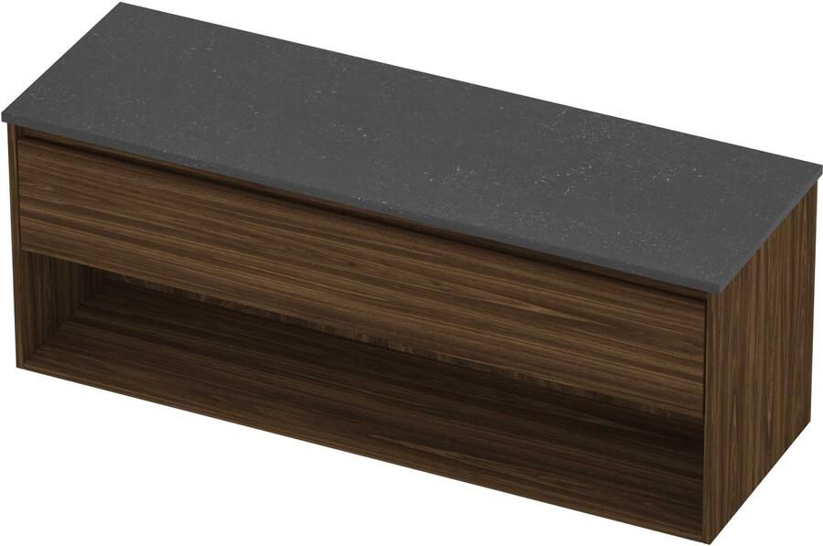 Proline Deck Badmeubelset Hardsteen Met Schap 140x46x55 cm Blue Stone Cabana Oak