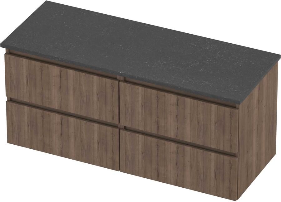 Proline Deck Badmeubelset Hardsteen Symmetrisch 4 Laden 120x46x55 cm Blue Stone Terra Oak