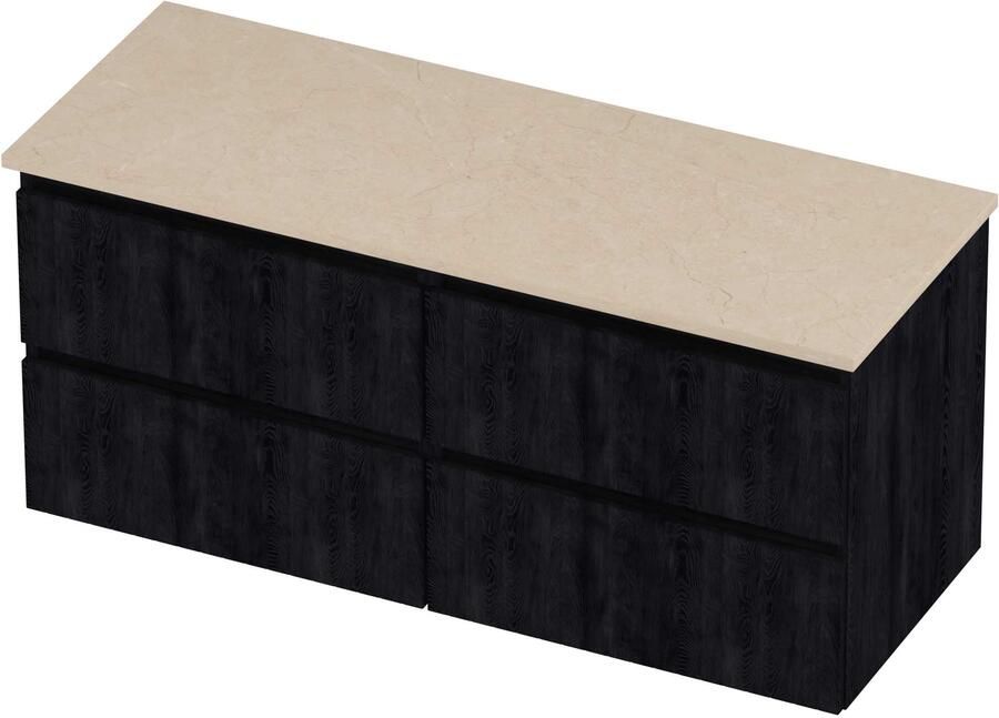 Proline Deck Badmeubelset Hardsteen Symmetrisch 4 Laden 120x46x55 cm Sand Stone Charcoal Oak