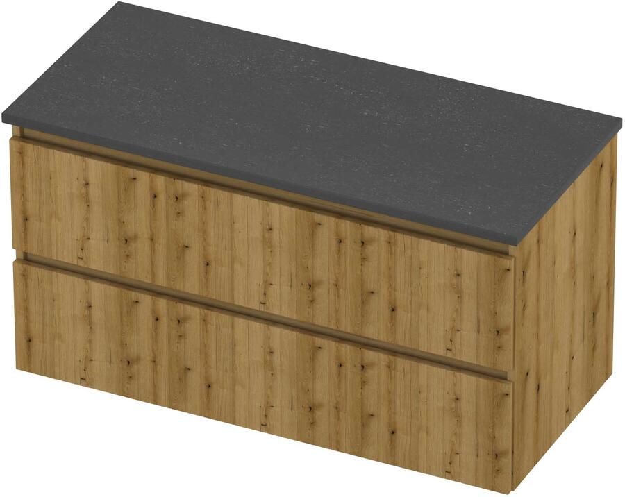 Proline Deck Badmeubelset Hardsteen Symmetrisch Gefreesd 100x46x55 cm Blue Stone Urban Oak