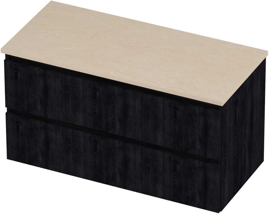 Proline Deck Badmeubelset Hardsteen Symmetrisch Gefreesd 100x46x55 cm Sand Stone Charcoal Oak