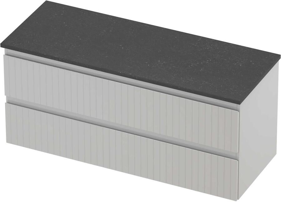 Proline Deck Badmeubelset Hardsteen Symmetrisch Gefreesd 120x46x55 cm Blue Stone Glans Wit