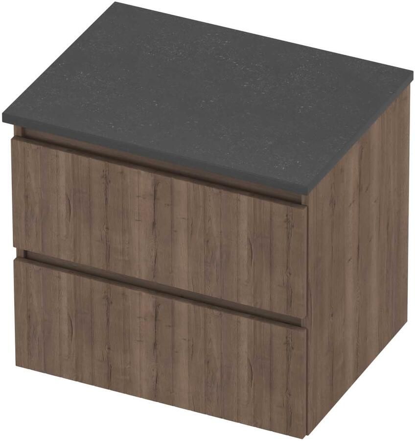 Proline Deck Badmeubelset Hardsteen Symmetrisch Gefreesd 60x46x55 cm Blue Stone Terra Oak