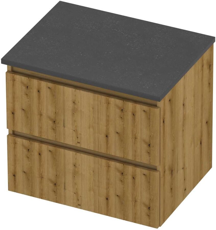 Proline Deck Badmeubelset Hardsteen Symmetrisch Gefreesd 60x46x55 cm Blue Stone Urban Oak