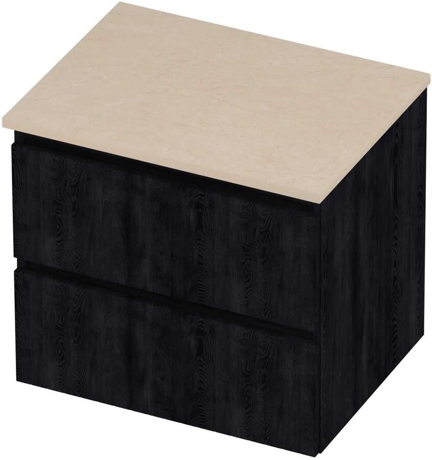 Proline Deck Badmeubelset Hardsteen Symmetrisch Gefreesd 60x46x55 cm Sand Stone Charcoal Oak