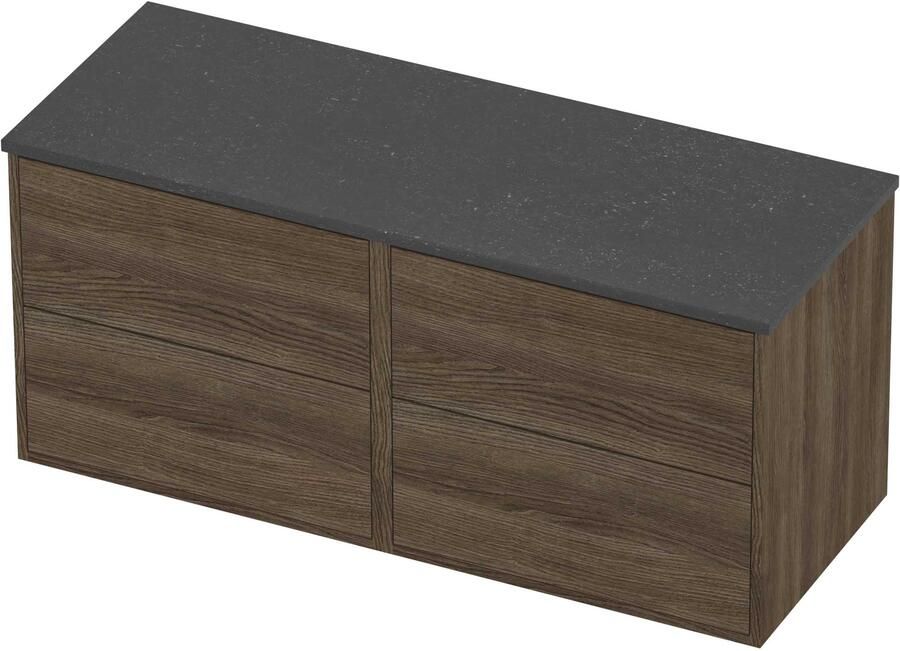 Proline Deck Badmeubelset Hardsteen Voor Grepen 120x46x54 cm Blue Stone Vital Oak