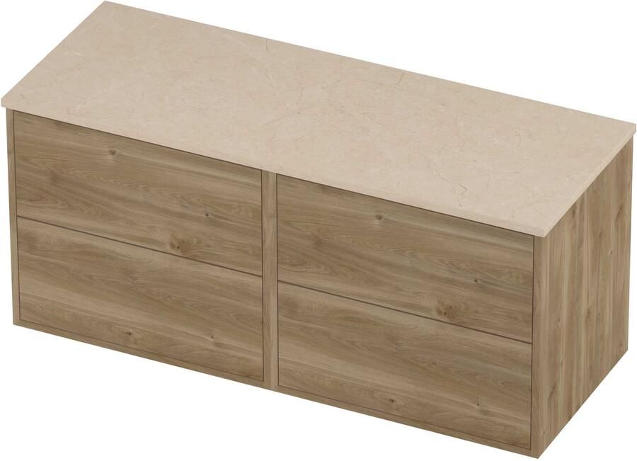 Proline Deck Badmeubelset Hardsteen Voor Grepen 120x46x54 cm Sand Stone Cider Oak