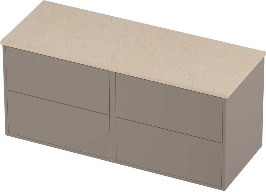 Proline Deck Badmeubelset Hardsteen Voor Grepen 120x46x54 cm Sand Stone Clay Beige