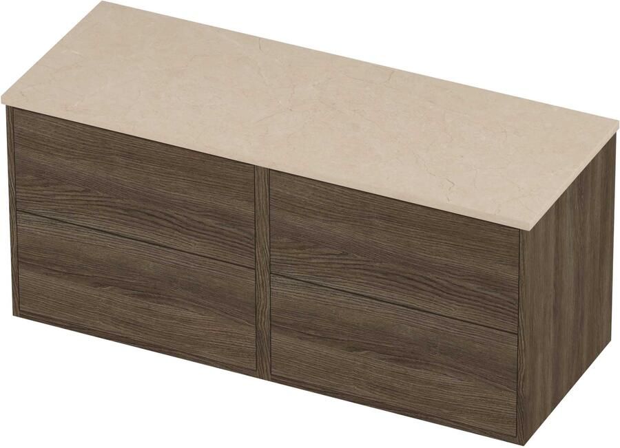 Proline Deck Badmeubelset Hardsteen Voor Grepen 120x46x54 cm Sand Stone Vital Oak