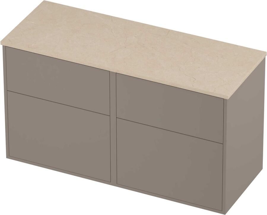 Proline Deck Badmeubelset Hardsteen Voor Grepen 120x46x67 cm Sand Stone Clay Beige