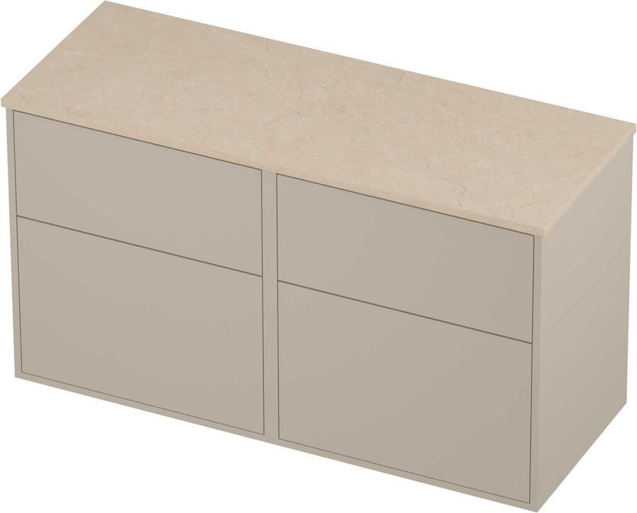 Proline Deck Badmeubelset Hardsteen Voor Grepen 120x46x67 cm Sand Stone Soft Linen