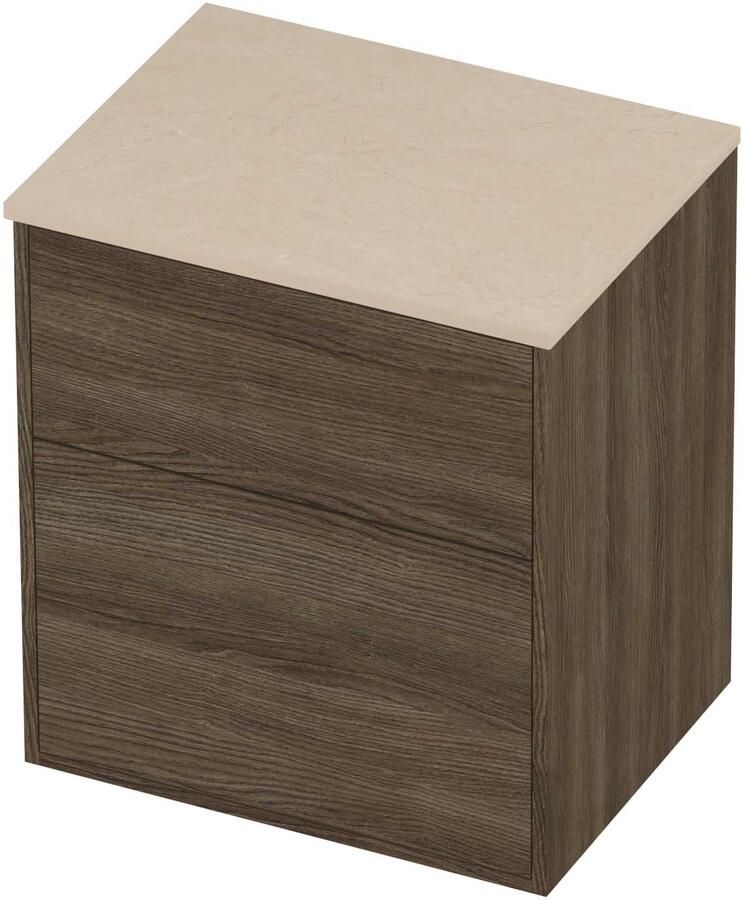 Proline Deck Badmeubelset Hardsteen Voor Grepen Asymmetrisch 60x46x67 cm Sand Stone Vital Oak