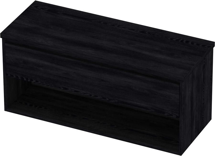 Proline Deck Badmeubelset Met Schap 120x46x55 cm Black Oak