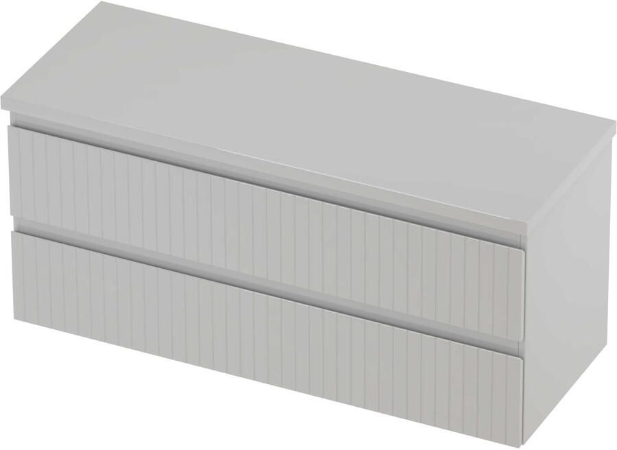Proline Deck Badmeubelset Symmetrisch Gefreesd 120x46x55 cm Hoogglans Wit